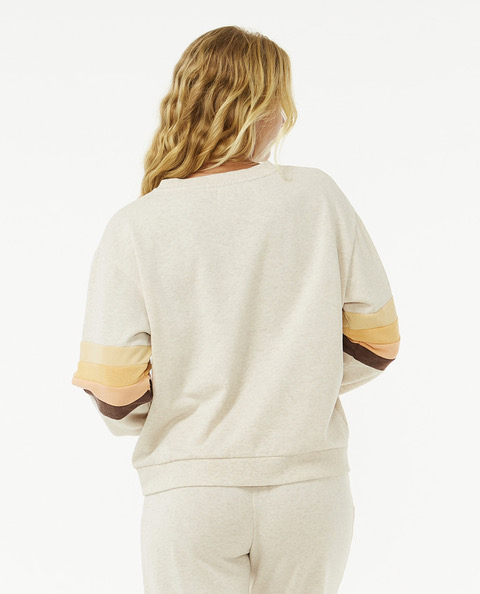 Surf revival panelled crew oatmeal marle - 0