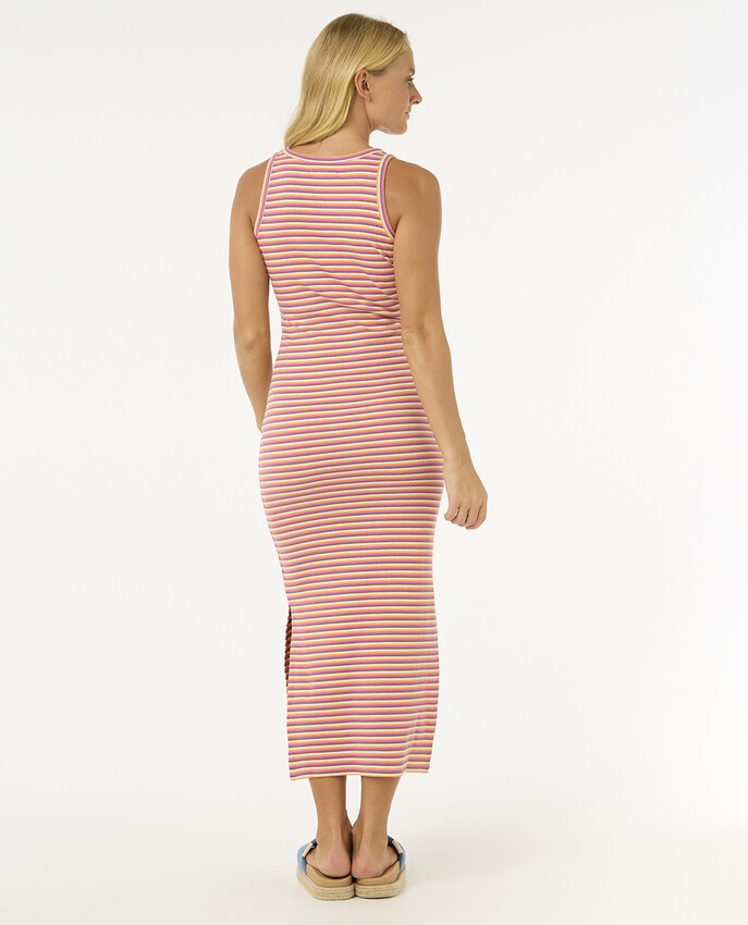 HIGH TIDE STRIPE RIB MIDI