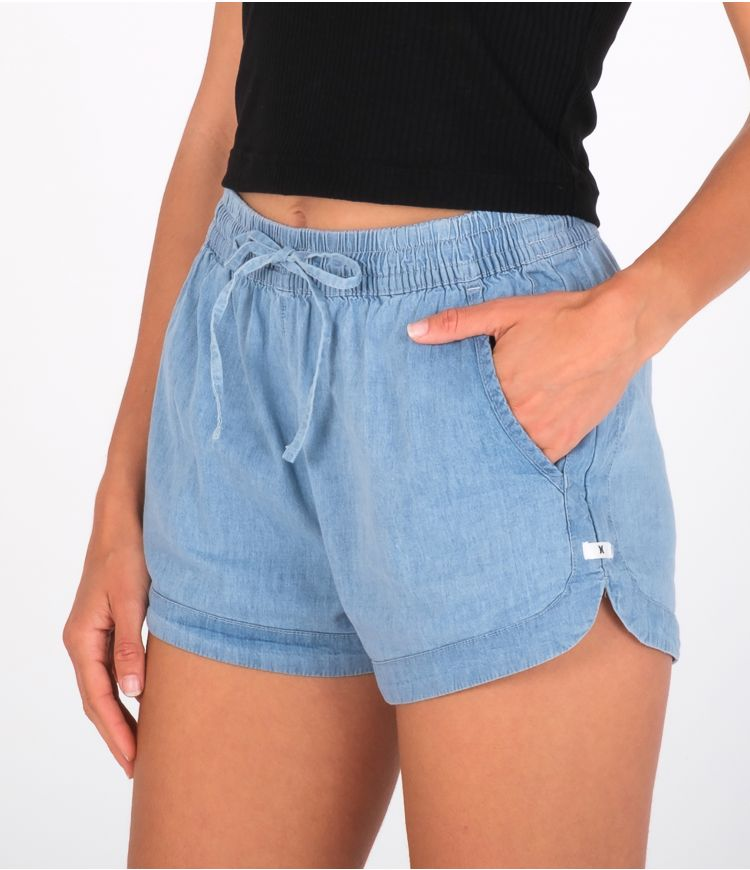CINDY CHAMBRAY Shorts femme