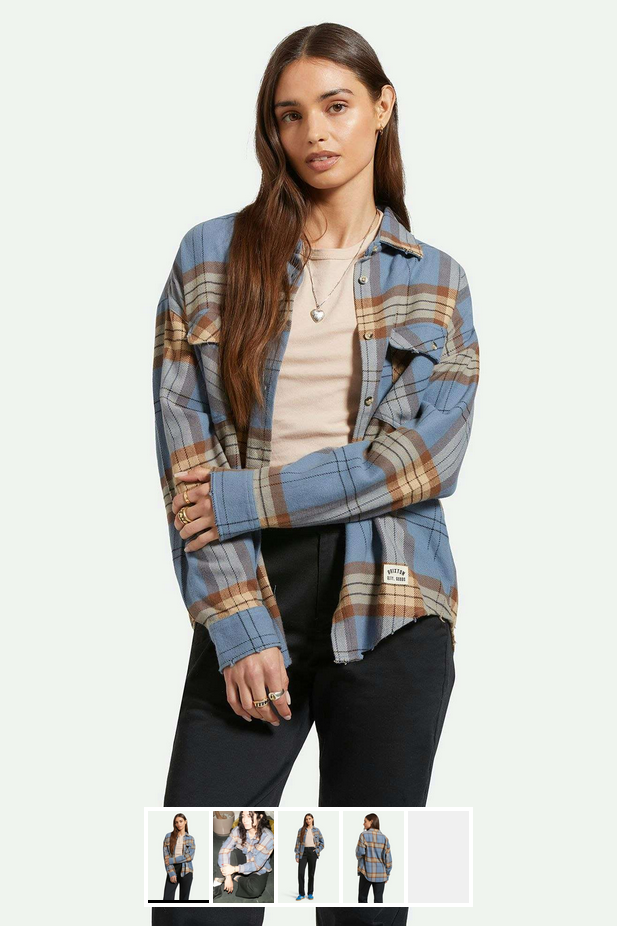 Chemise Bowery Flnnnl blue checked