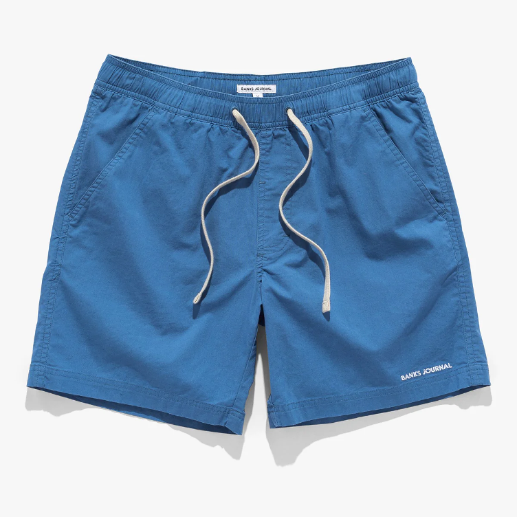 Label - Elastic Boardshort Newport Blue
