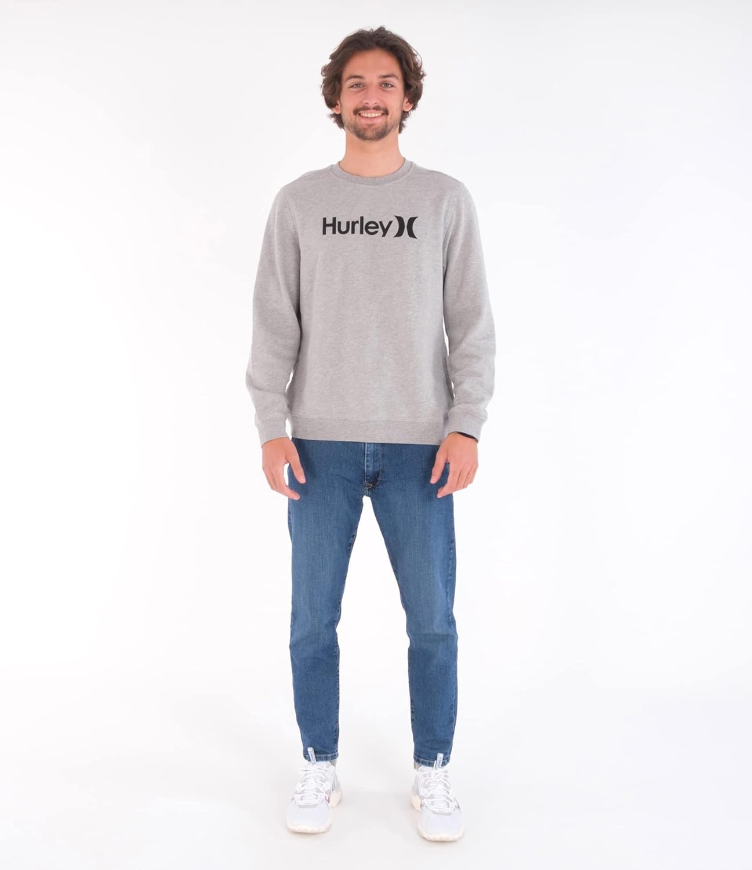 M OAO SOLID CREW FLEECE