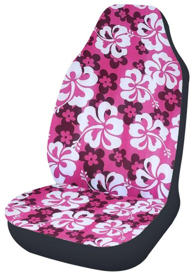 Housse de siège voiture hibiscus Pink Hawaiian