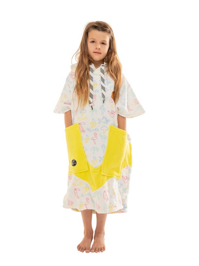 Kid Poncho Neon Yellow