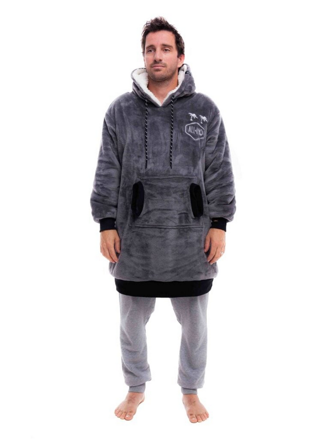 Poncho Plaid Charcoal