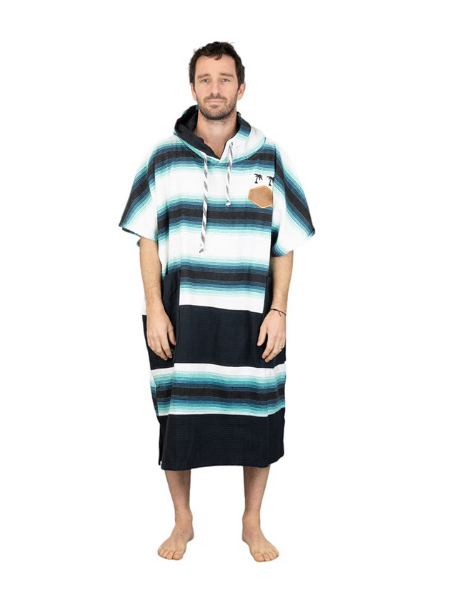 V Poncho Beach Crew Strippes