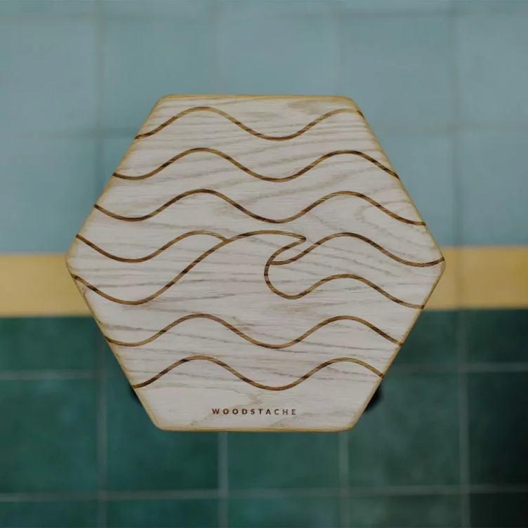 Tabouret Chêne Massif WAVE - 1