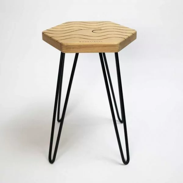 Tabouret Chêne Massif WAVE